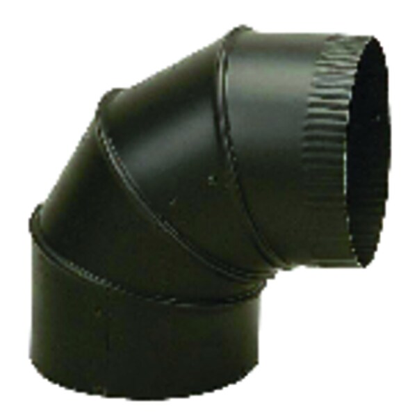 Imperial 3 in. D X 3 in. D Adjustable 90 deg Galvanized Steel Stove Pipe Elbow